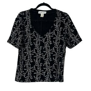 Vintage Ronni Nicole Top Women XL Glitter‎ Sparkle Shimmer Blouse Party Stretch